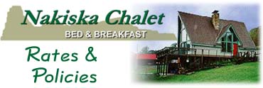 Nakiska Chalet Bed and Breakfast-Rates